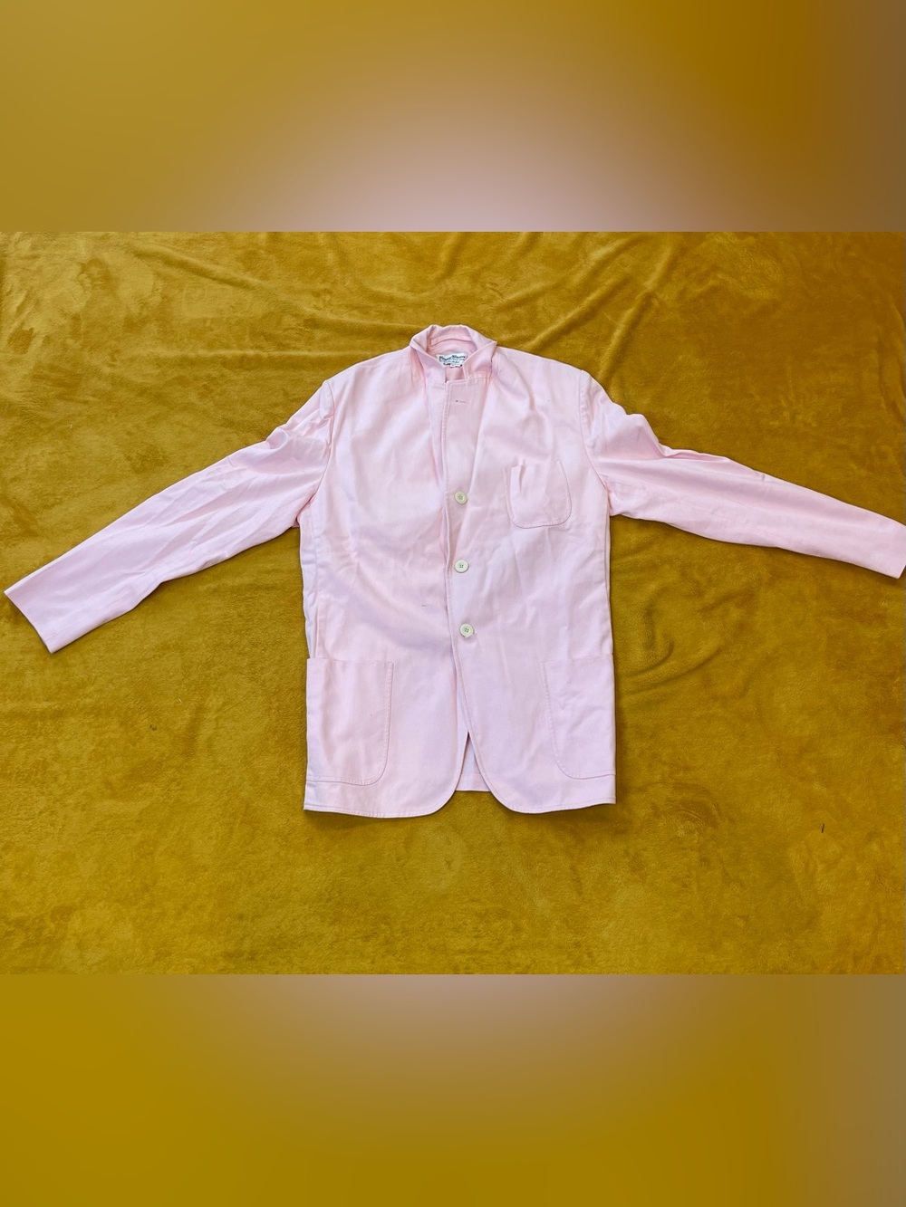 Rowing Blazers Light Pink Cotton Jacket with Label Detail